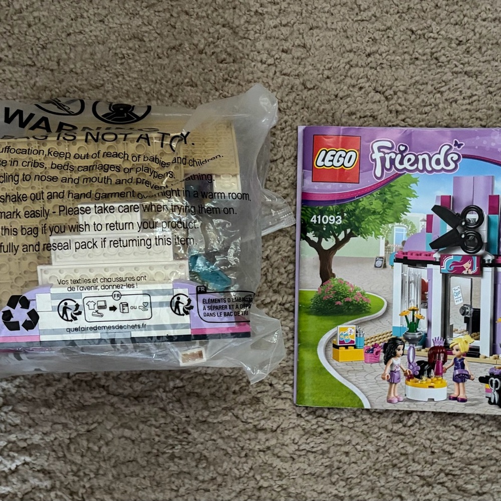 Lego Friends Pink Purple and White Hair Salon Playset